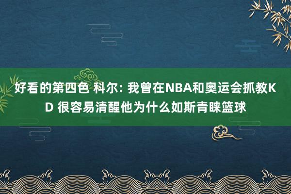 好看的第四色 科尔: 我曾在NBA和奥运会抓教KD 很容易清醒他为什么如斯青睐篮球