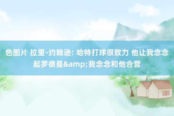 色图片 拉里-约翰逊: 哈特打球很致力 他让我念念起罗德曼&我念念和他合营