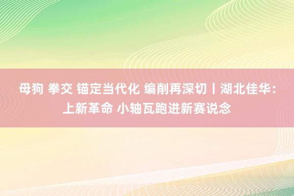 母狗 拳交 锚定当代化 编削再深切丨湖北佳华：上新革命 小轴瓦跑进新赛说念