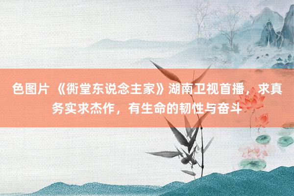 色图片 《衖堂东说念主家》湖南卫视首播，求真务实求杰作，有生命的韧性与奋斗