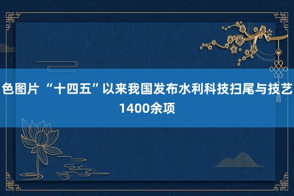 色图片 “十四五”以来我国发布水利科技扫尾与技艺1400余项