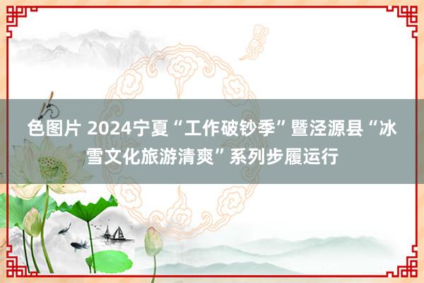 色图片 2024宁夏“工作破钞季”暨泾源县“冰雪文化旅游清爽”系列步履运行
