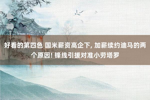 好看的第四色 国米薪资高企下， 加薪续约迪马的两个原因! 锋线引援对准小劳塔罗