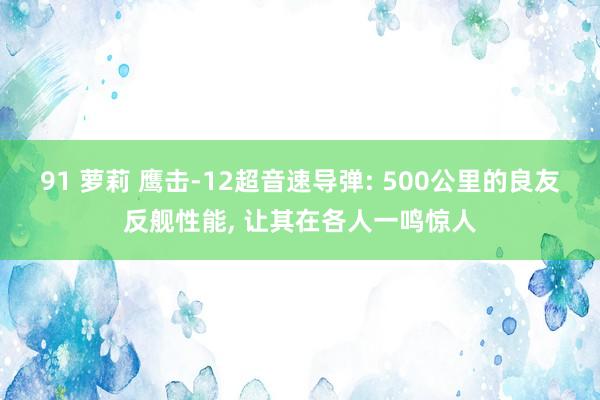 91 萝莉 鹰击-12超音速导弹: 500公里的良友反舰性能， 让其在各人一鸣惊人