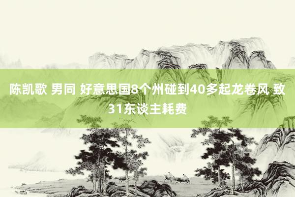 陈凯歌 男同 好意思国8个州碰到40多起龙卷风 致31东谈主耗费