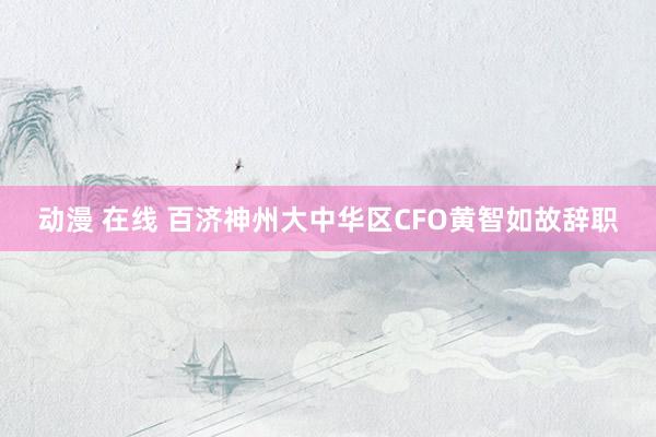 动漫 在线 百济神州大中华区CFO黄智如故辞职