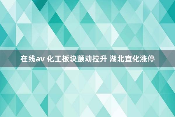 在线av 化工板块颤动拉升 湖北宜化涨停