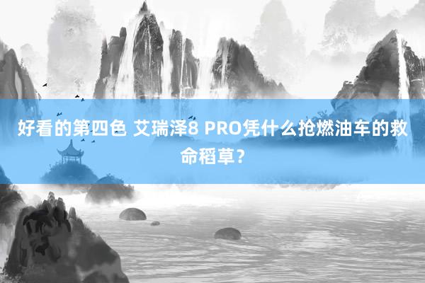 好看的第四色 艾瑞泽8 PRO凭什么抢燃油车的救命稻草？