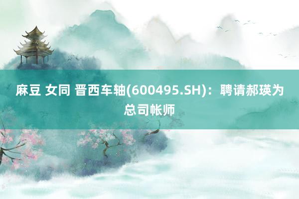 麻豆 女同 晋西车轴(600495.SH)：聘请郝瑛为总司帐师