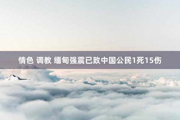 情色 调教 缅甸强震已致中国公民1死15伤