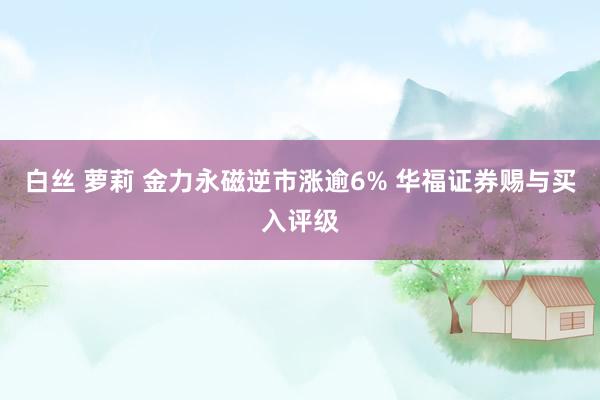 白丝 萝莉 金力永磁逆市涨逾6% 华福证券赐与买入评级