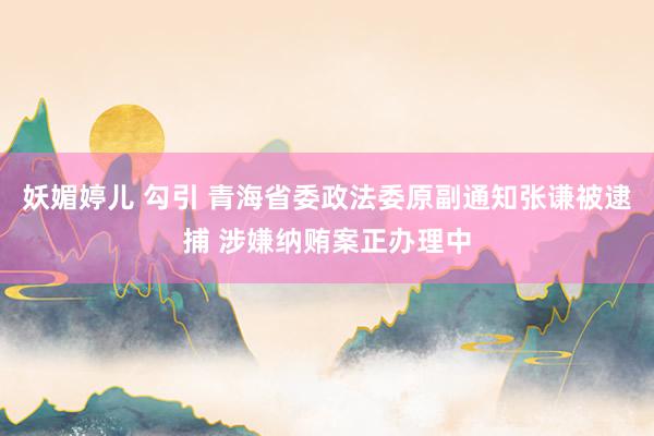 妖媚婷儿 勾引 青海省委政法委原副通知张谦被逮捕 涉嫌纳贿案正办理中