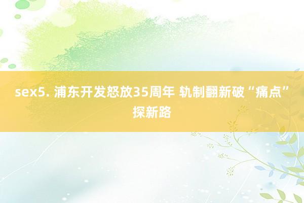 sex5. 浦东开发怒放35周年 轨制翻新破“痛点”探新路