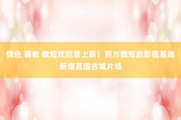 情色 调教 微短戏院景上新！朔方微短剧影视基地新增莒国古城片场