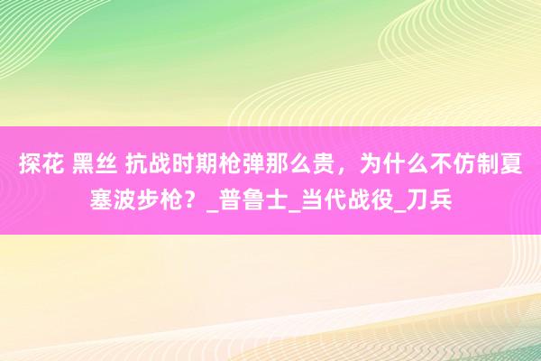探花 黑丝 抗战时期枪弹那么贵，为什么不仿制夏塞波步枪？_普鲁士_当代战役_刀兵